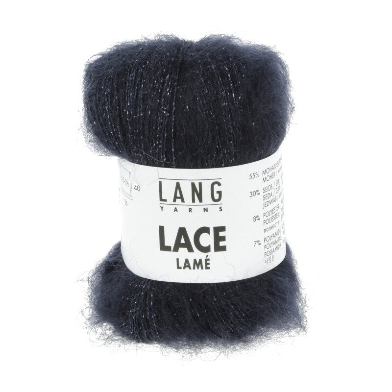 Lang Yarns Lace Lamé – 25g / 310m – Navy (0025)