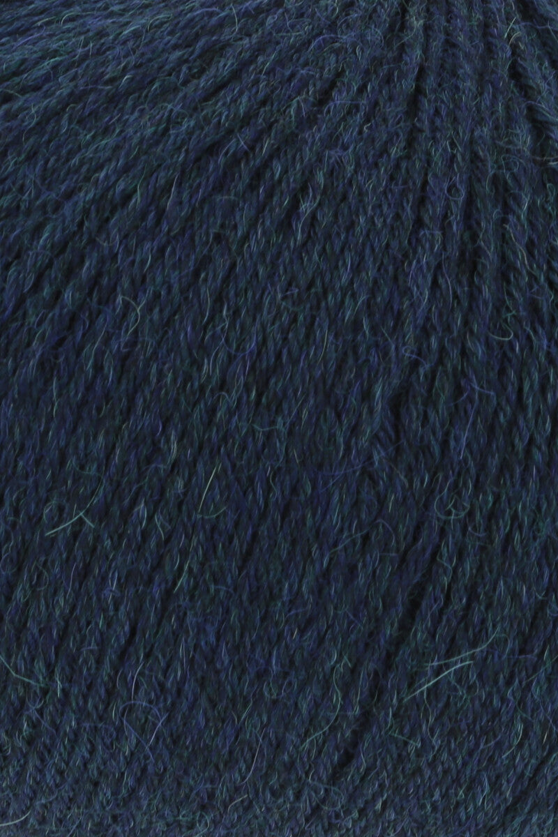 Lang Yarns Alpaca Soxx 6-ply Yarn, 390m / 150g – Petrol Mélange (0088), yarn texture