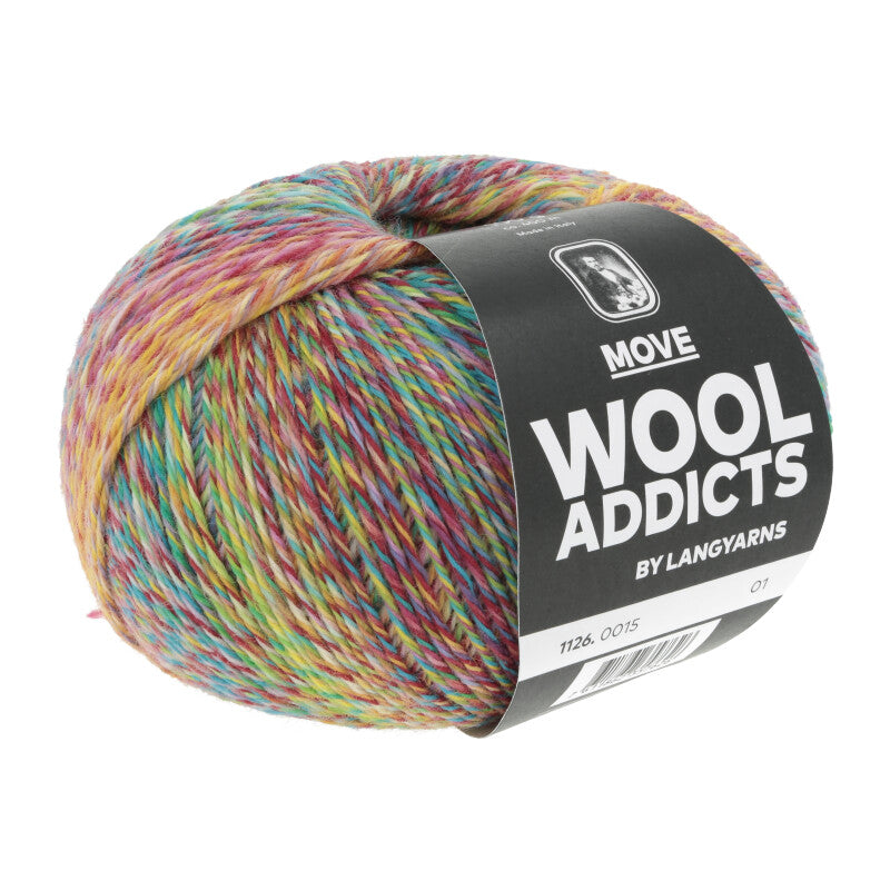 Lang Yarns Move 4-ply – 100g / 400m – Green/Blue/Pink/Bourdeaux (0015)