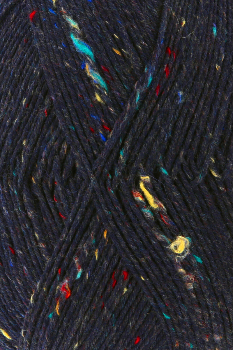Lang Yarns Super Soxx Tweed 6-ply – 150g / 410m – Night Blu (0025) – detail