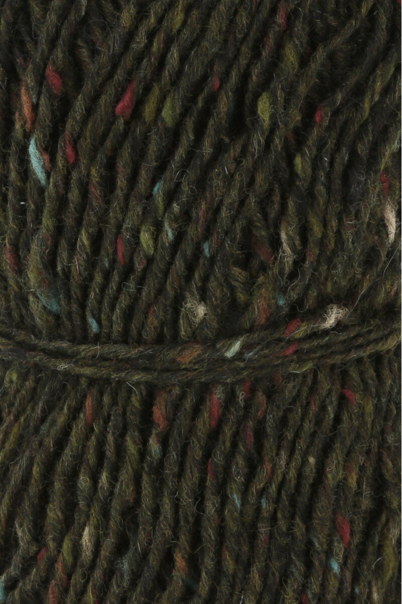 Lang Yarns Donegal Tweed+ Yarn, 105m / 50g – Olive (0098), yarn texture