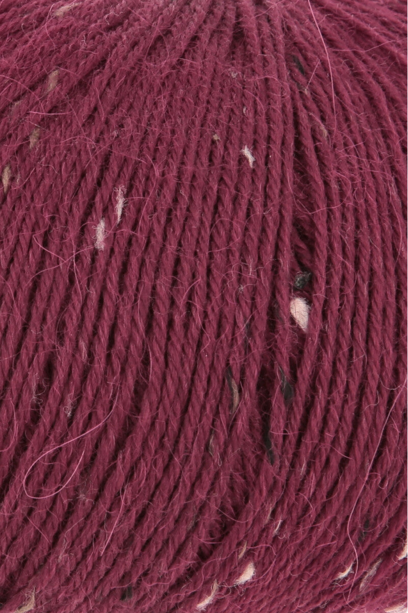 Lang Yarns Alpaca Soxx Tweed – 100g / 387m – Wine Red (0062) – detail