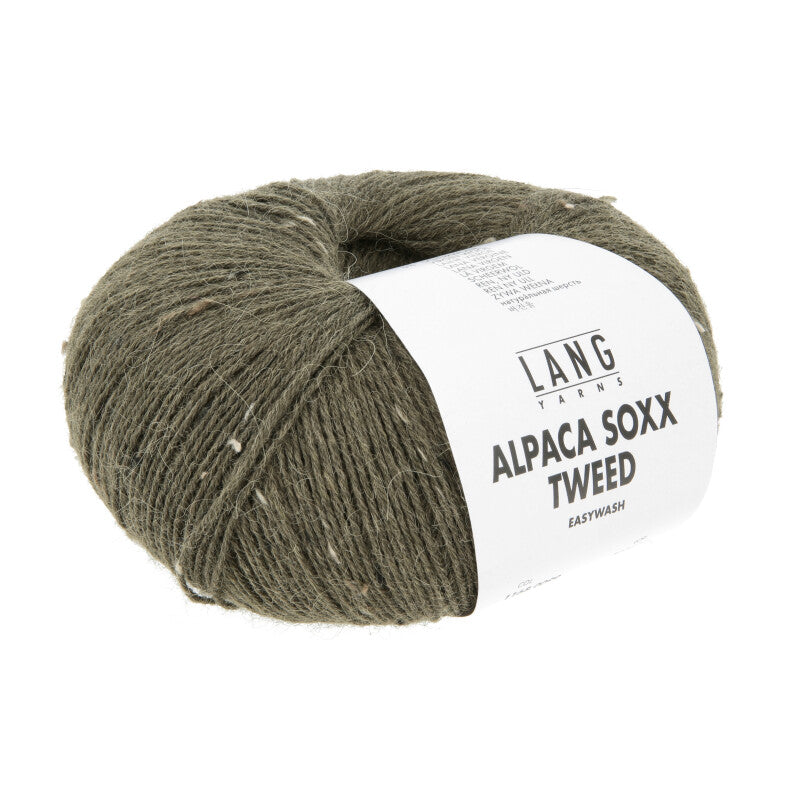 Lang Yarns Alpaca Soxx Tweed – 100g / 387m – Crocodile Green (0099)