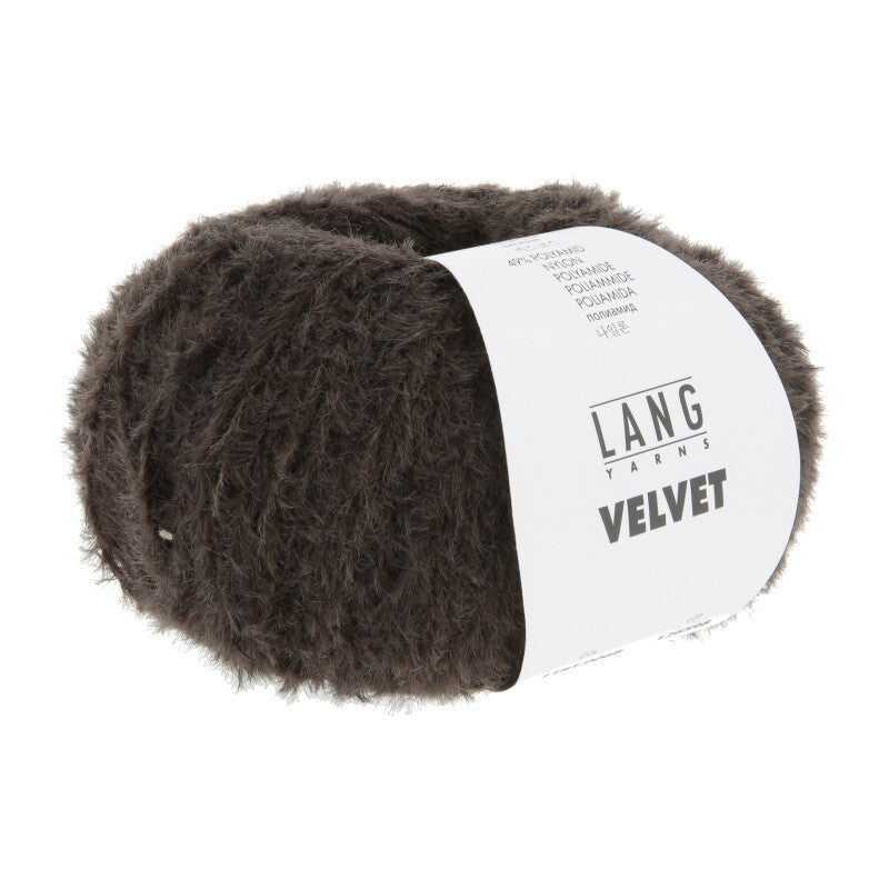 Lang Yarns Velvet – 50g / 170m – Dark Brown (0068)