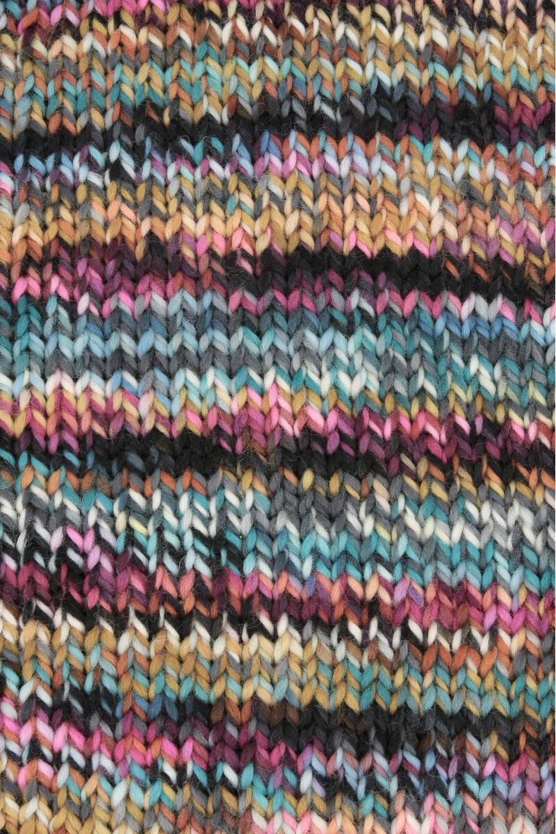 Lang Yarns Twister – 100g / 100m – Petrol/Black/Pink (0002) – detail