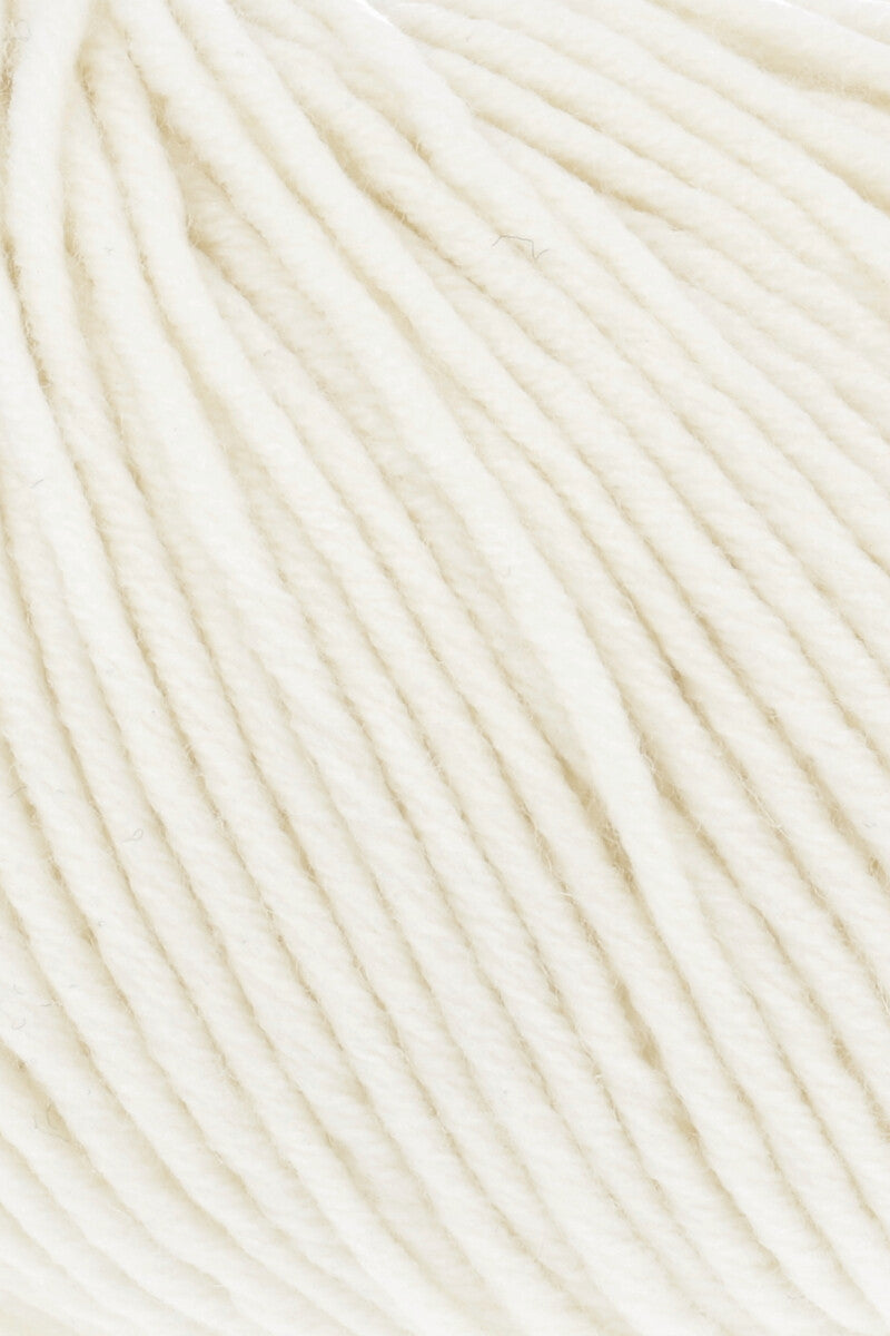 Lang Yarns Merino+ – 50g / 90m – Offwhite (0002) – detail