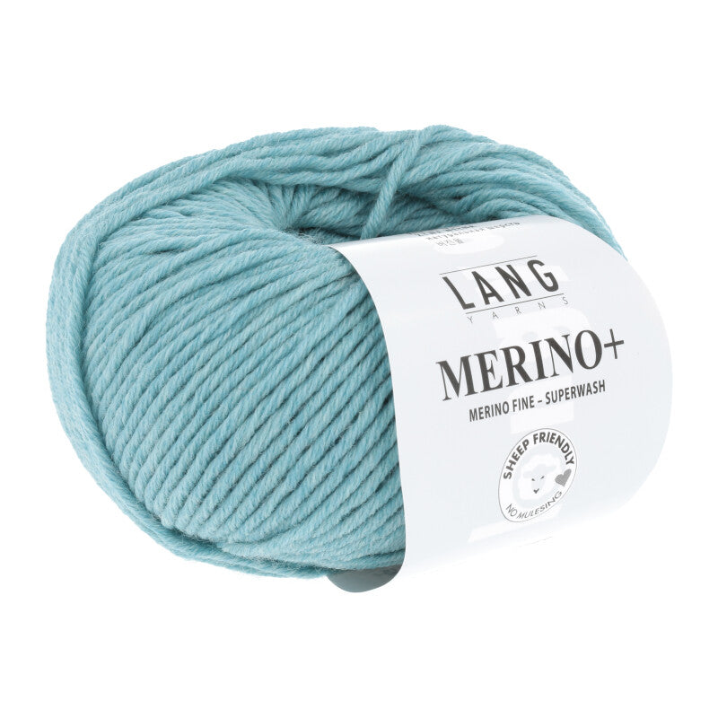 Lang Yarns Merino+ – 50g / 90m – Aqua Mélange (0172)