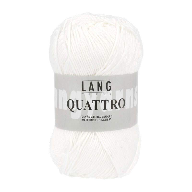 Lang Yarns Quattro – 50g / 120m – White (0001)