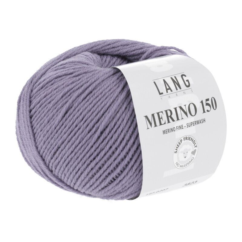 Lang Yarns Merino 150 Yarn, 150m / 50g – Lilac (0207)