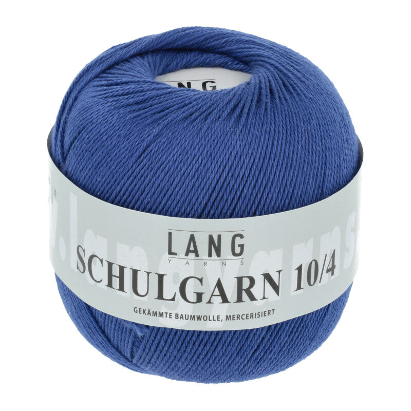 Lang Yarns Schulgarn 10/4 – 100% cotton yarn, 50g/160m – Royal (0006)