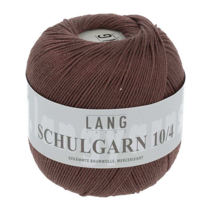 Lang Yarns Schulgarn 10/4 – 100% cotton yarn, 50g/160m – Brown (0095)