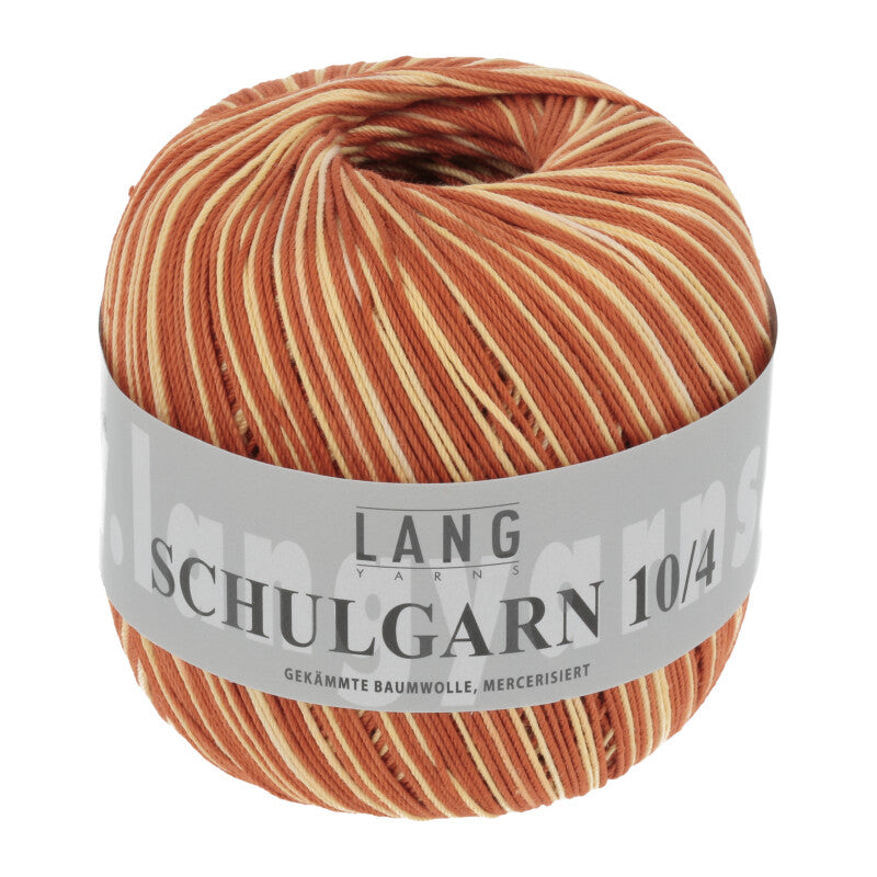 Lang Yarns Schulgarn 10/4 – 100% cotton yarn, 50g/160m – Dusty Orange (0159)