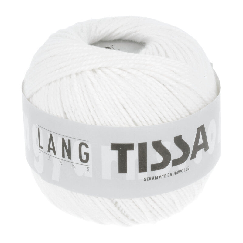 Lang Yarns Tissa – 50g / 80m – White (0001)