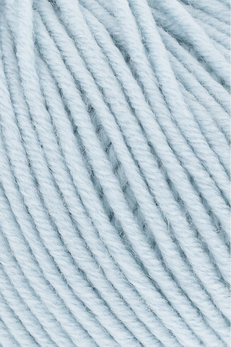 Lang Yarns Merino 120 Yarn, 120m / 50g – Ice Blue (0173), yarn texture