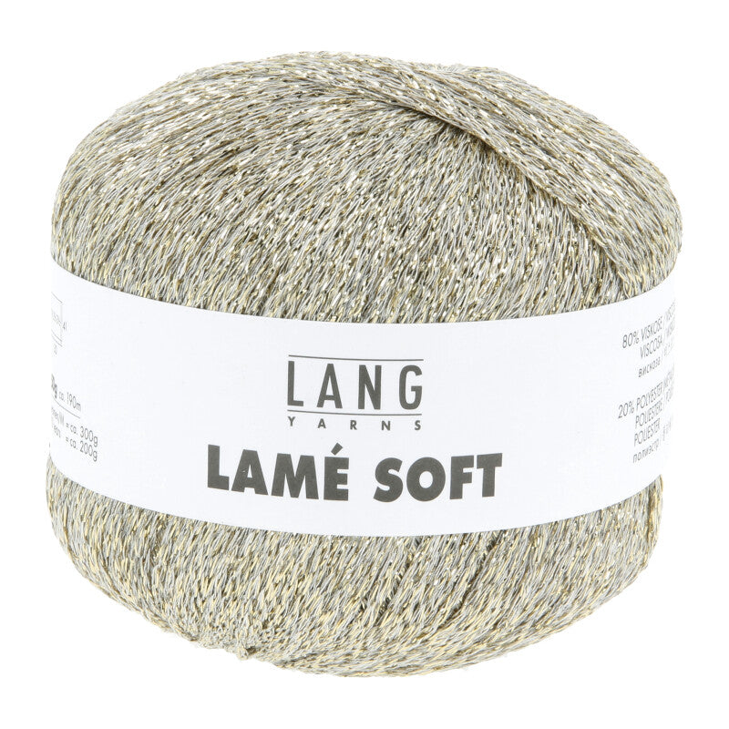 Lang Yarns Lamé Soft – 50g / 190m – Offwhite/Gold (0094)