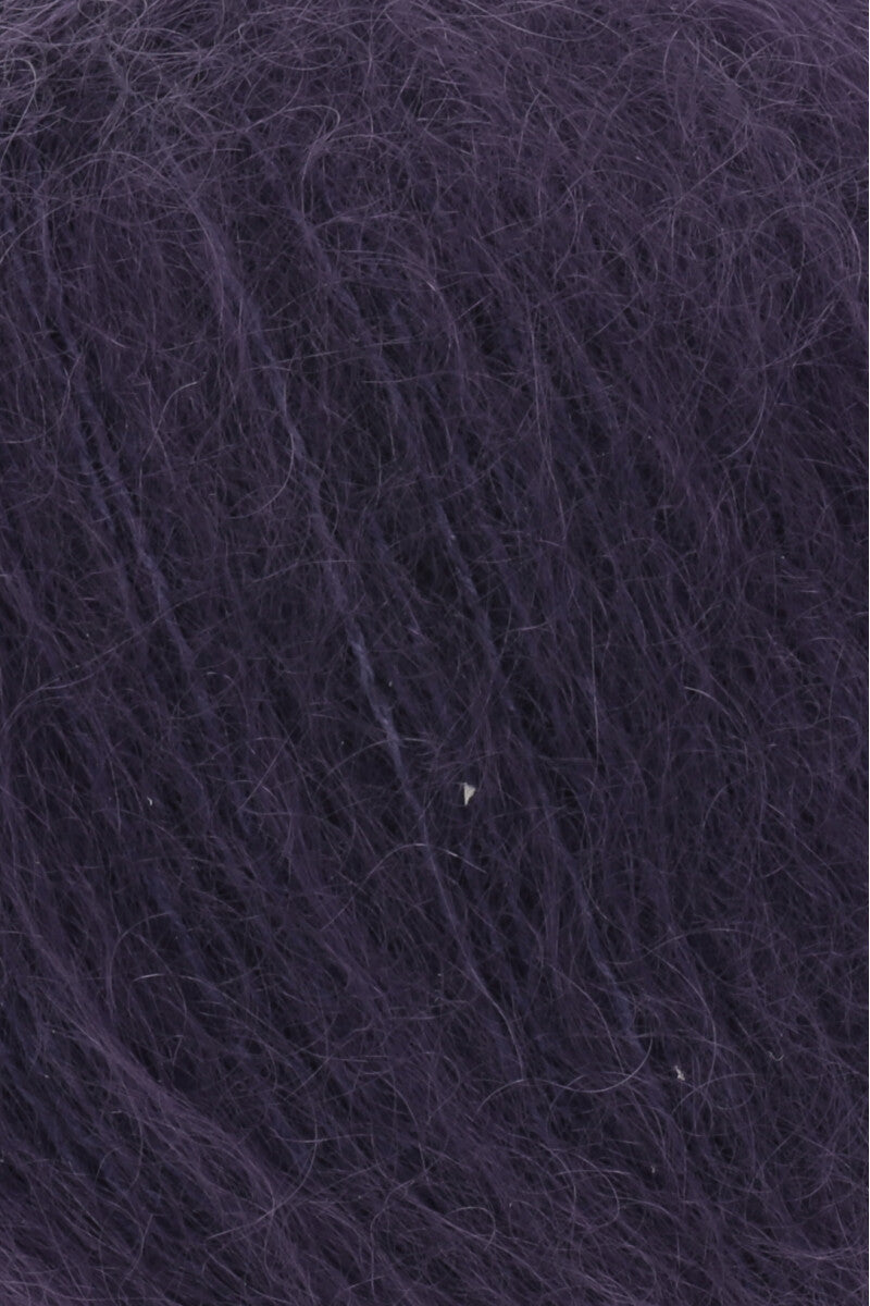 Lang Yarns Mohair Luxe Yarn, 175m / 25g – Dark Purple (0190), yarn texture