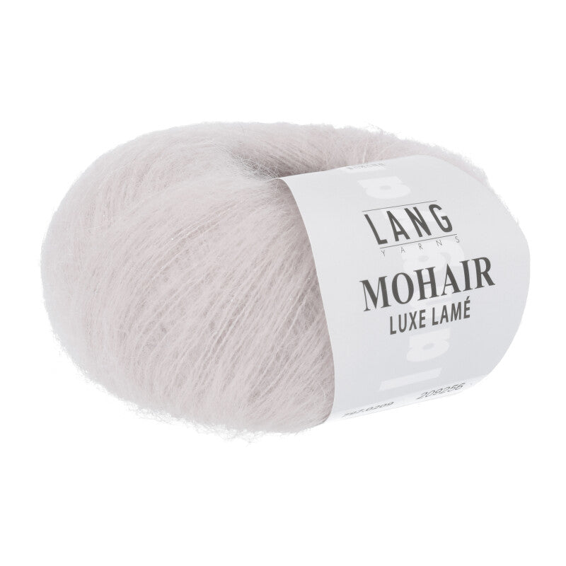 Lang Yarns Mohair Luxe Lamé – 25g / 175m – Silver - Rose (0209)