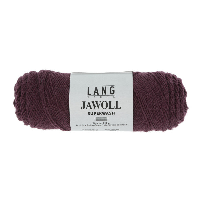 Lang Yarns Jawoll Yarn, 190m / 50g – Dark Eggplant (0390)