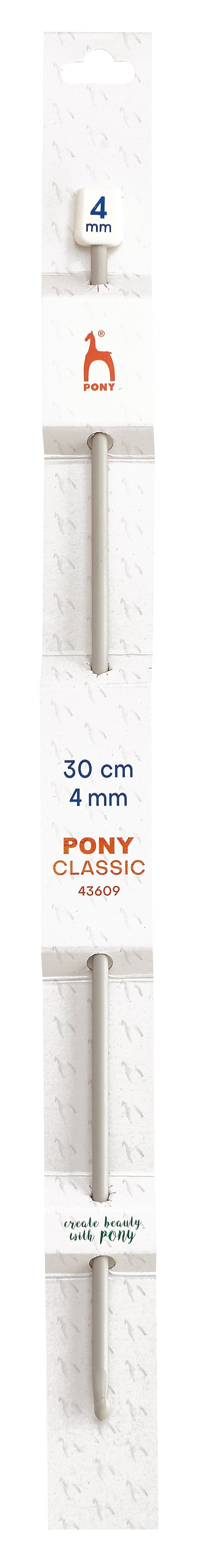 Pony Classic Aluminium Tunisian Crochet Hooks – 30 cm, 4.00 mm