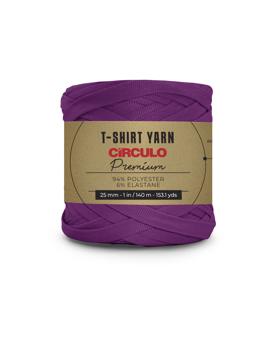Circulo Premium T-shirt Yarn - Bulky Polyester Blend Yarn 140m/270g - Leo Hobby