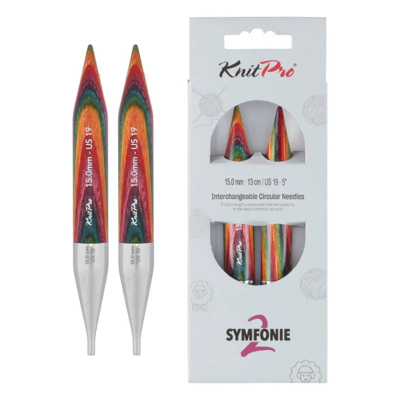 KnitPro Symfonie 2 interchangeable circular knitting needle tips, 15.00 mm