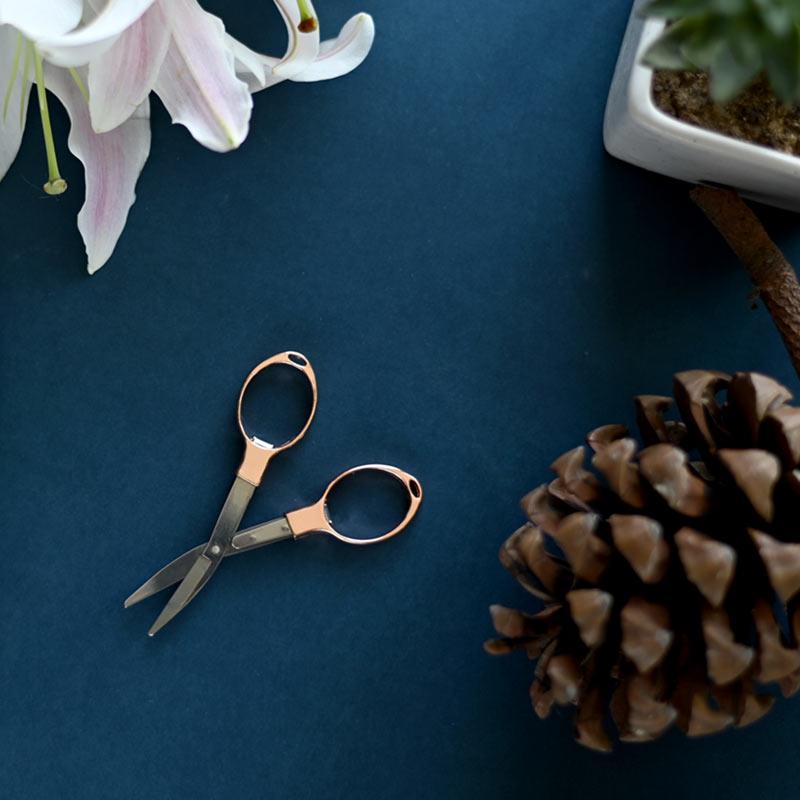 KnitPro Rose Gold Folding Scissors, Utility Tools Collection