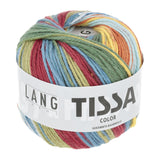 Lang Yarns Tissa Color – 50g / 80m – Multicolour Orange/Green/Blue (0258)