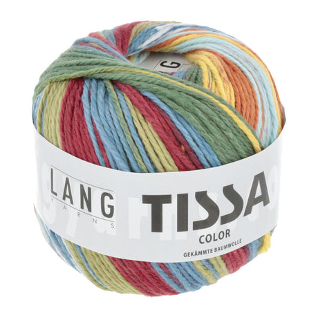 Lang Yarns Tissa Color – 50g / 80m – Multicolour Orange/Green/Blue (0258)