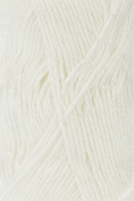 Lang Yarns Quattro Lamé – 50g / 120m – White (0001) – detail