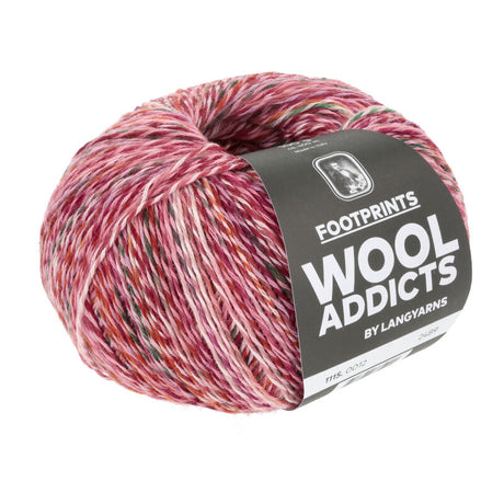 Lang Yarns Footprints – 100g / 400m – Pink/Dark Green/Rose (0012)