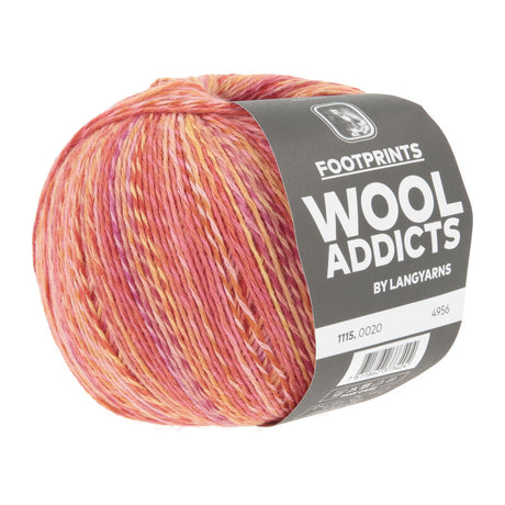 Lang Yarns Footprints – 100g / 400m – Orange/Pink/Berry (0020)