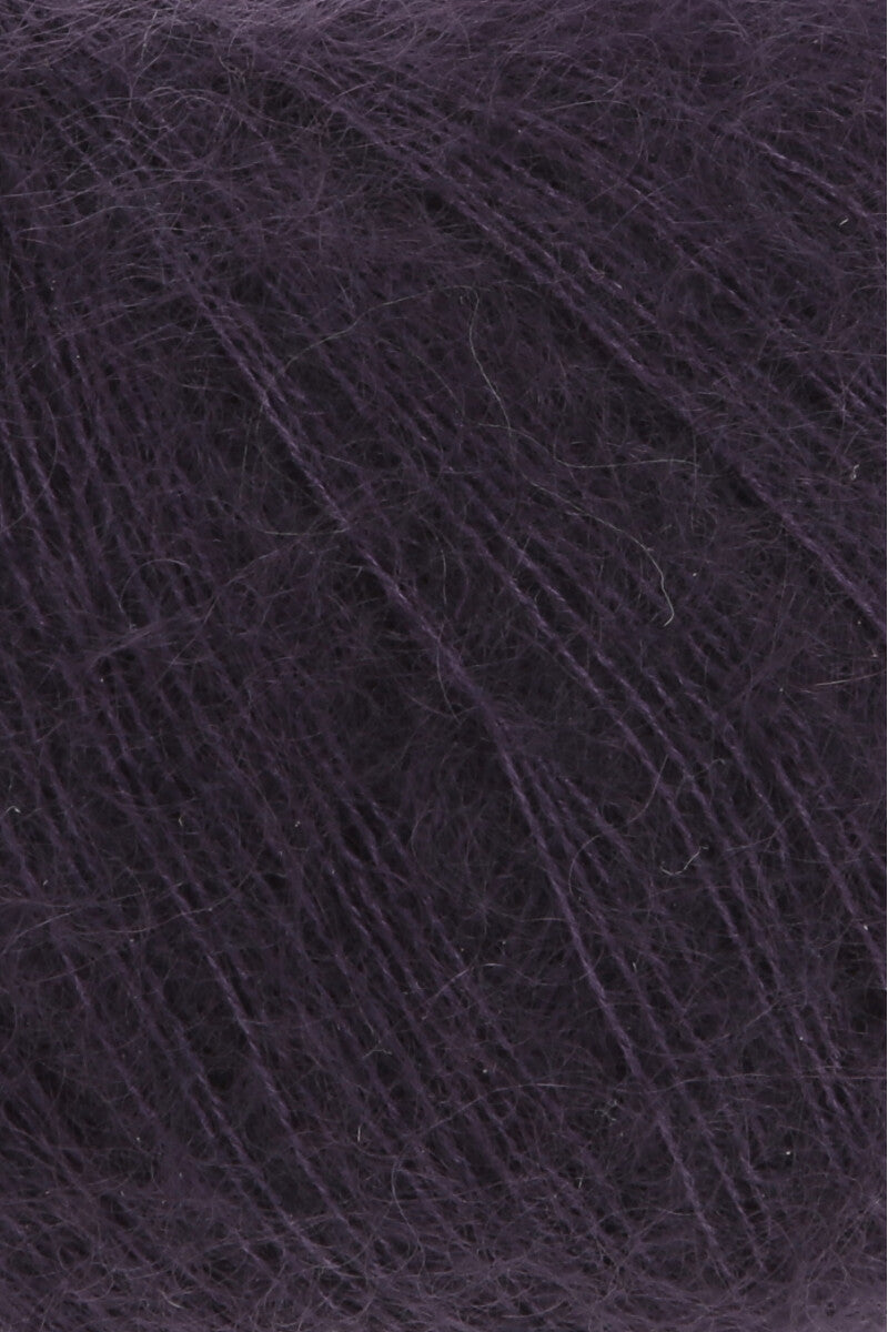 Lang Yarns Mohair 21 Yarn, 375m / 25g – Dark Purple (0090), yarn texture