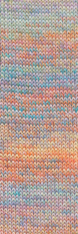 Lang Yarns Move 4-ply – 100g / 400m – Orange/Turquoise/Yellow/Lilac (0014) – detail