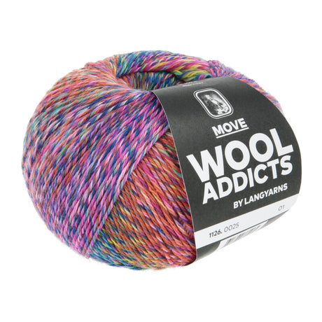 Lang Yarns Move 4-ply – 100g / 400m – Hotpink/Green/Royal/Orange (0025)