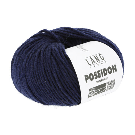 Lang Yarns Poseidon yarn, Blue Marine, colour 0035, ball photograph
