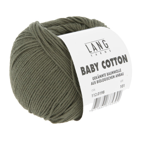 Lang Yarns Baby Cotton – 50g / 180m – Dark Olive (0198)