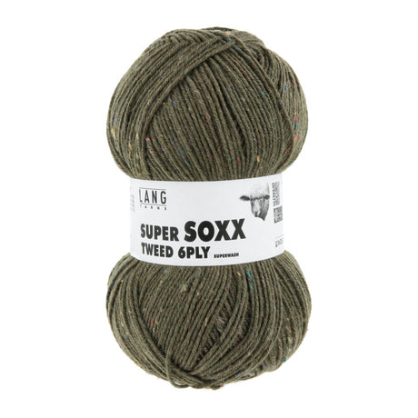 Lang Yarns Super Soxx Tweed 6-ply – 150g / 410m – Crocodile Green (0099)