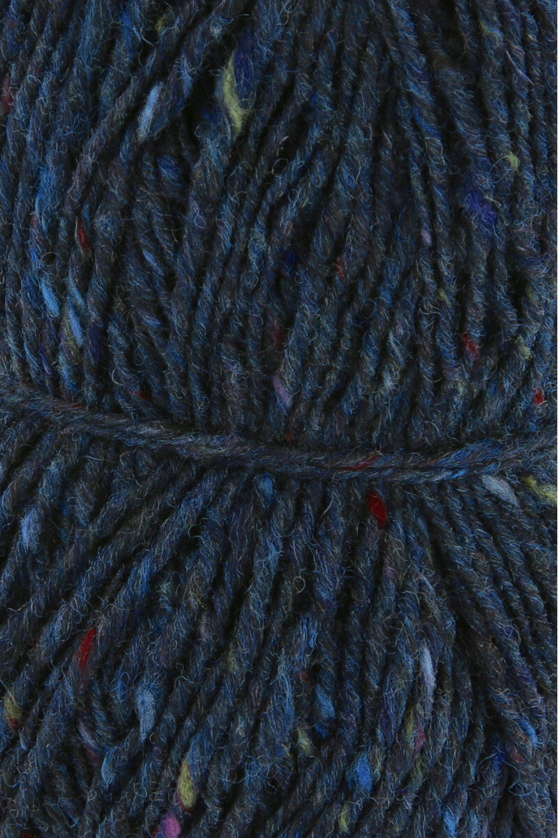 Lang Yarns Donegal Tweed+ Yarn, 105m / 50g – Steel Blue (0010), yarn texture