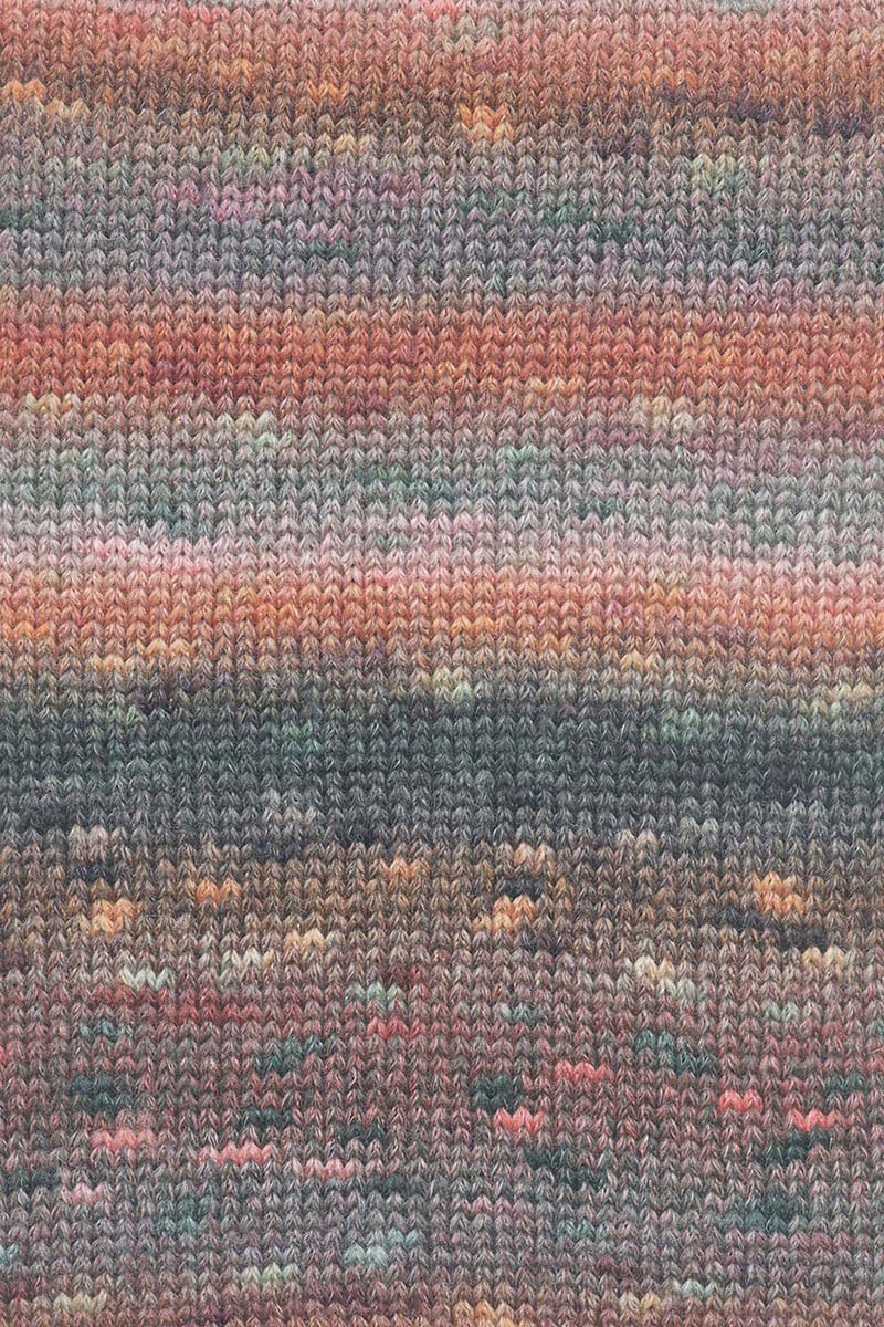 Lang Yarns Magnolia – 100g / 250m – Orange/Red/Grey (0002) – detail