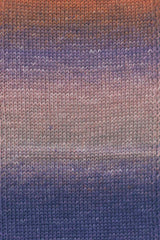 Lang Yarns Move 6-ply – 100g / 270m – Royal Purple/Orange/Sand (0012) – detail
