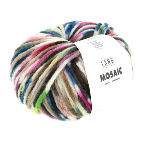 Lang Yarns Mosaic – 100g / 140m – Blue/Green/Pink/Brown (0007)
