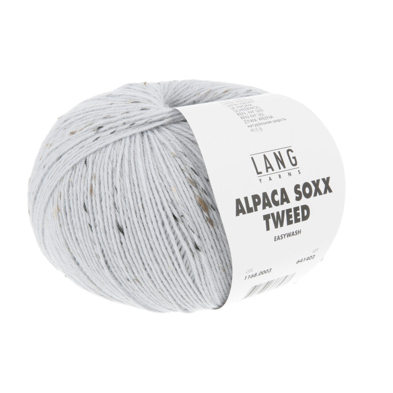 Lang Yarns Alpaca Soxx Tweed – 100g / 387m – Light Grey (0003)