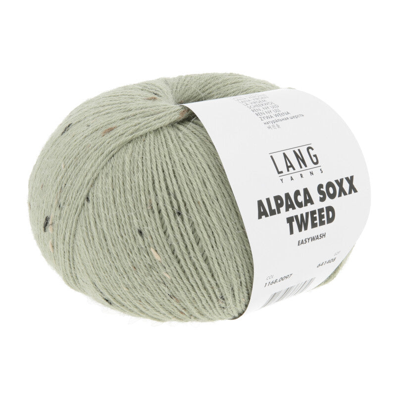 Lang Yarns Alpaca Soxx Tweed – 100g / 387m – Olive (0097)
