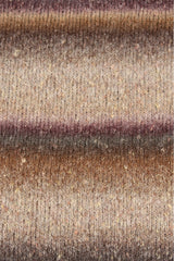 Lang Yarns Galaxy – 50g / 240m – Brown/Beige/Olive (0001) – detail