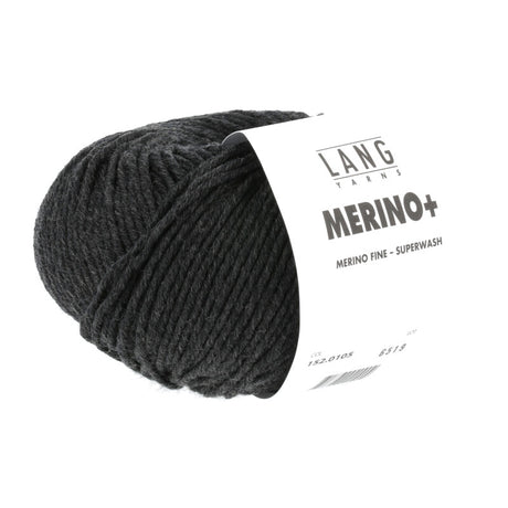 Lang Yarns Merino+ – 50g / 90m – Anthracite Mélange (0105)