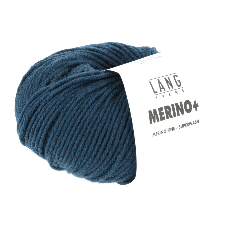 Lang Yarns Merino+ – 50g / 90m – Steel Blue (0133)
