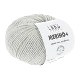 Lang Yarns Merino+ – 50g / 90m – Light Grey Mélange (0223)