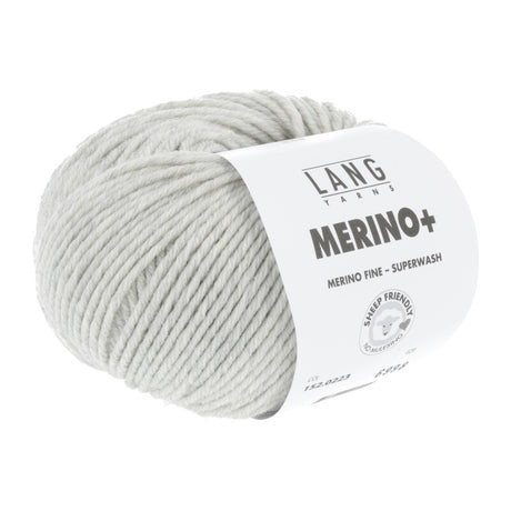Lang Yarns Merino+ – 50g / 90m – Light Grey Mélange (0223)