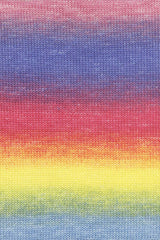 Lang Yarns Merino 200 Bébé Color Yarn, 203m / 50g – Rainbow (0553), yarn texture
