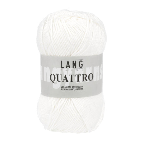 Lang Yarns Quattro – 50g / 120m – White (0001)